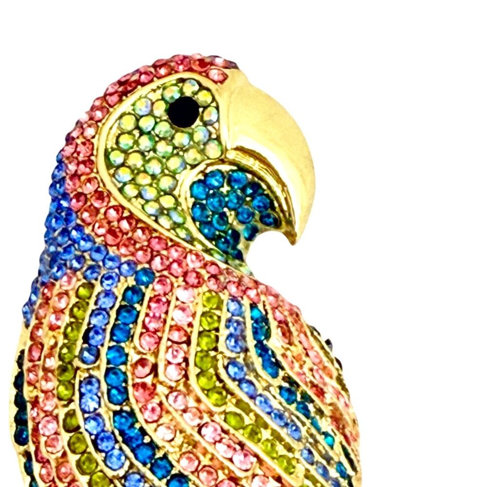 Colorful Large Parrot Brooch - Off Park Collection by JTV with Box - Picture 7 of 12